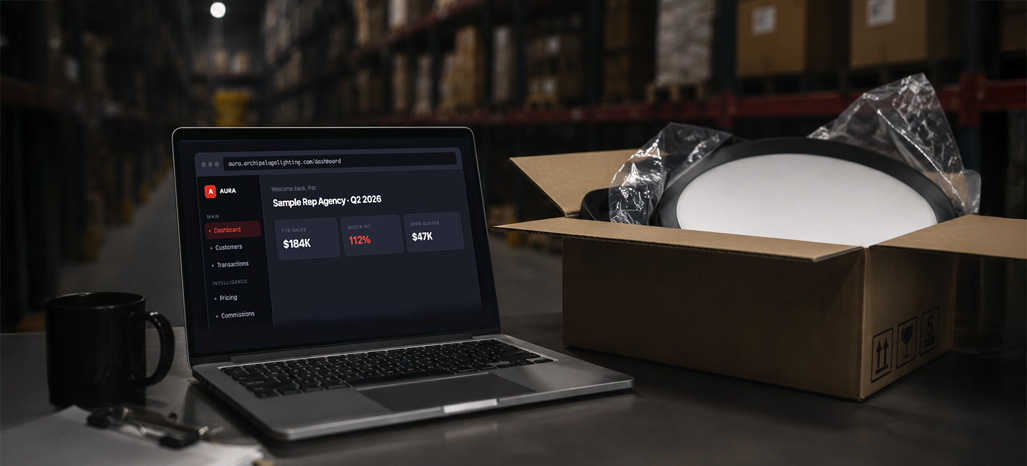 Sales representative reviewing account information in the AURA portal