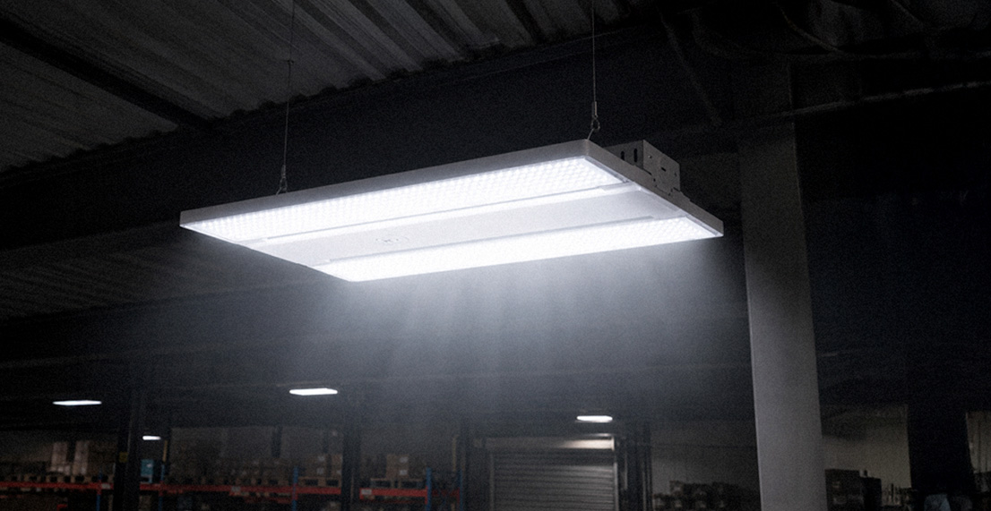 Titan Series linear high-bay fixture installed in an industrial interior