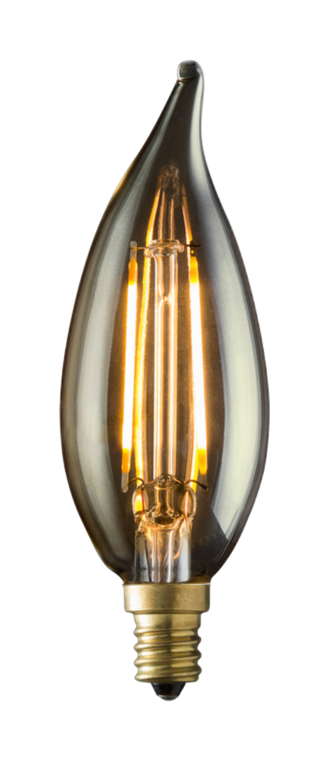 Glasgow Candelabra CA10 LED filament bulbs