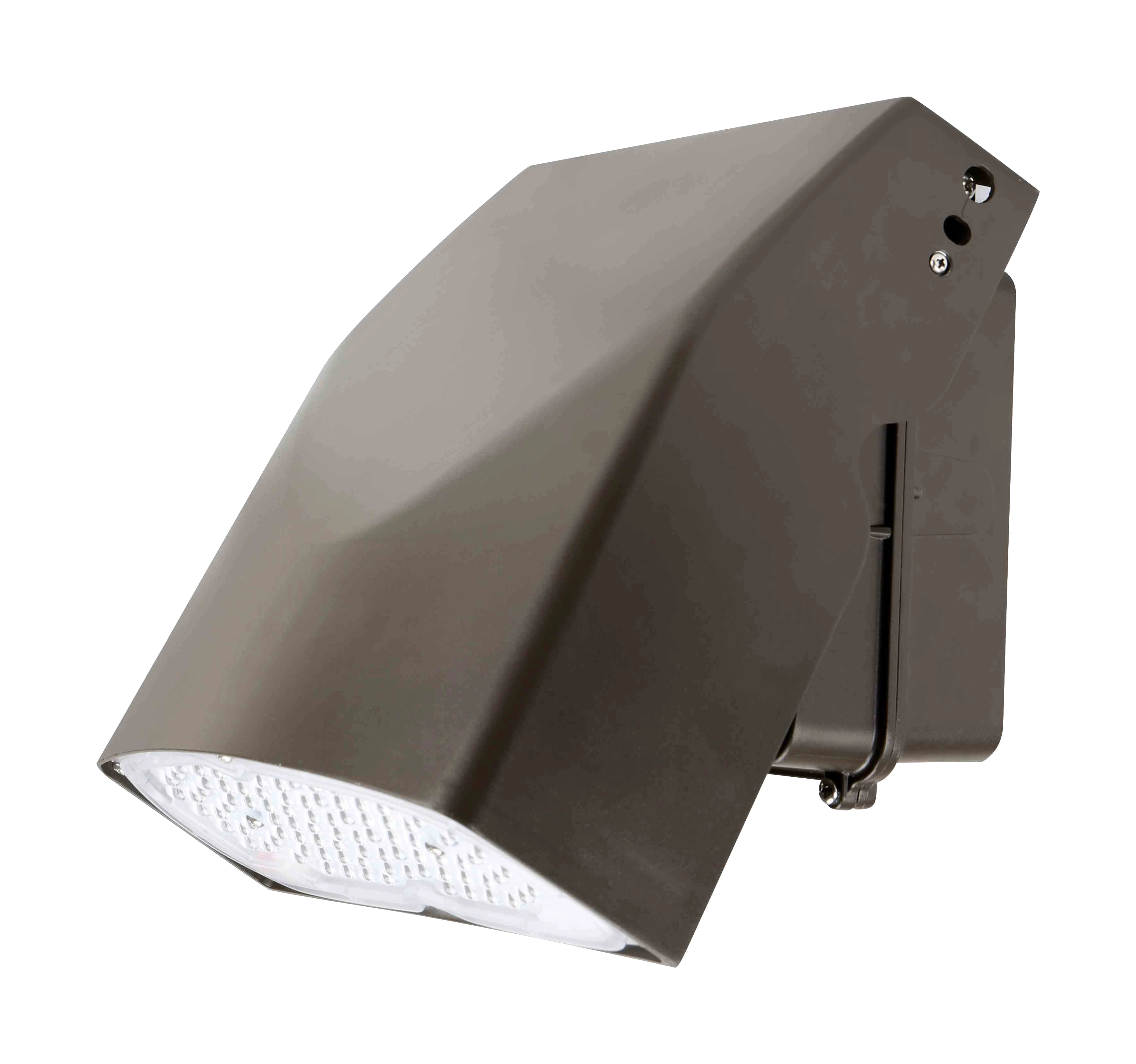 Anaheim — primary 3/4 angle hero, Dark Bronze finish, die-cast aluminum housing with side-mount tilt bracket, hinged head shown at level position