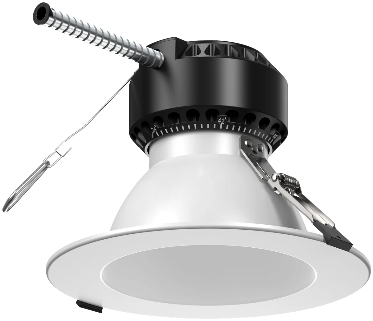 LCDL Astra — spec-grade adjustable architectural commercial downlight, round + square trim variants