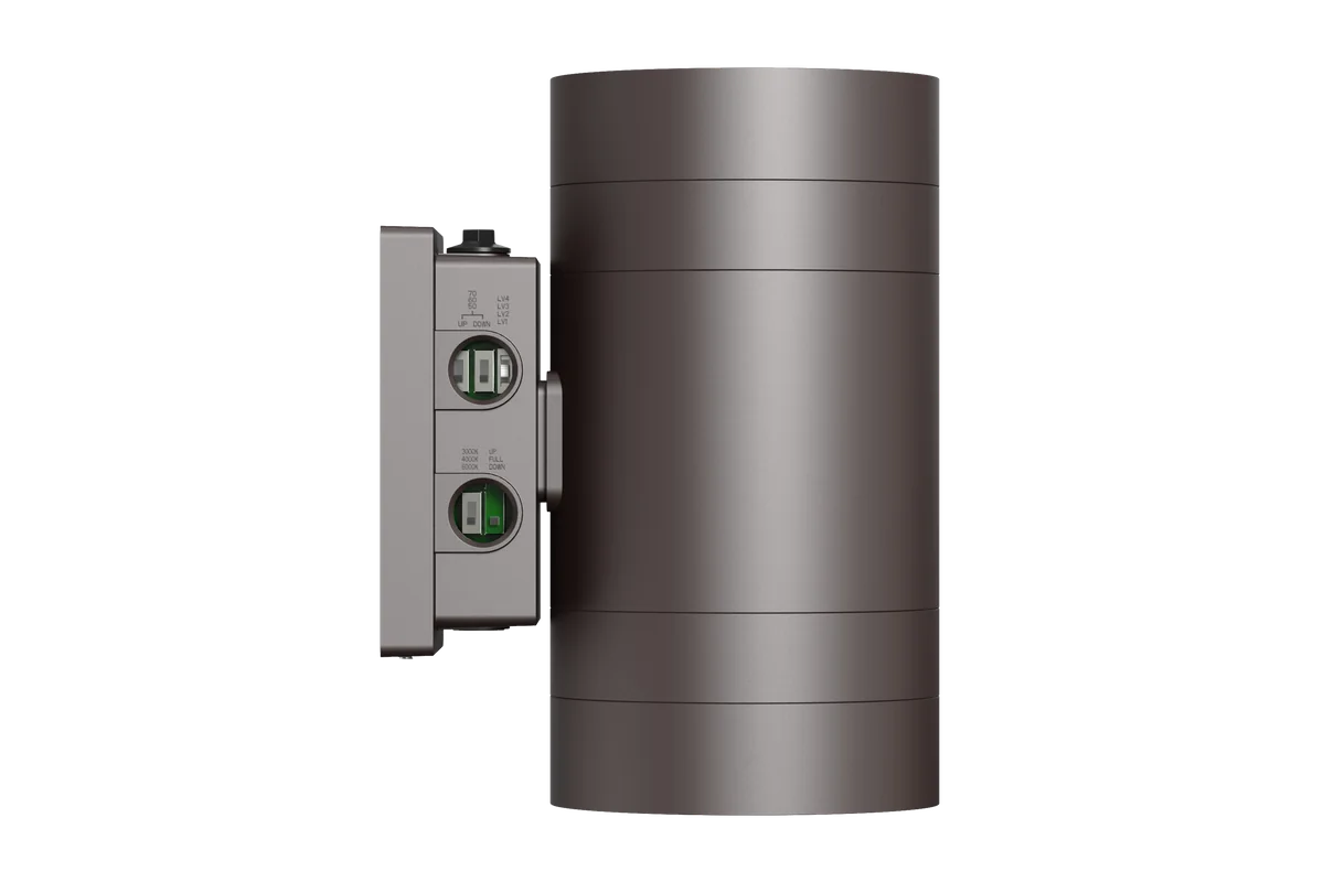 Aura junction box: the beam, output, color and up/down switches