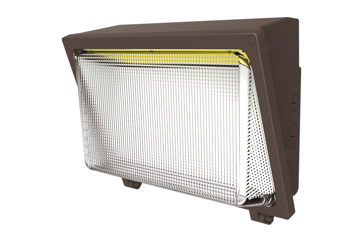 Guardian three-quarter view: the clear glass lens and the side plug over the switches