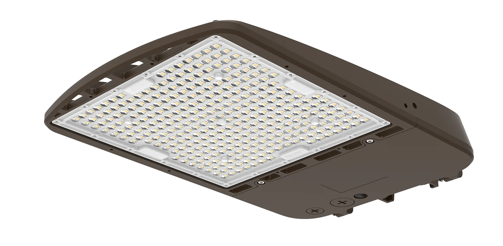 Heritage — side perspective view emphasizing the slim 2.37-inch depth · two-piece die-cast aluminum housing with internal respirator vent and silicone-sealed driver chamber · illustrative tile placeholder for the WetGuard construction story