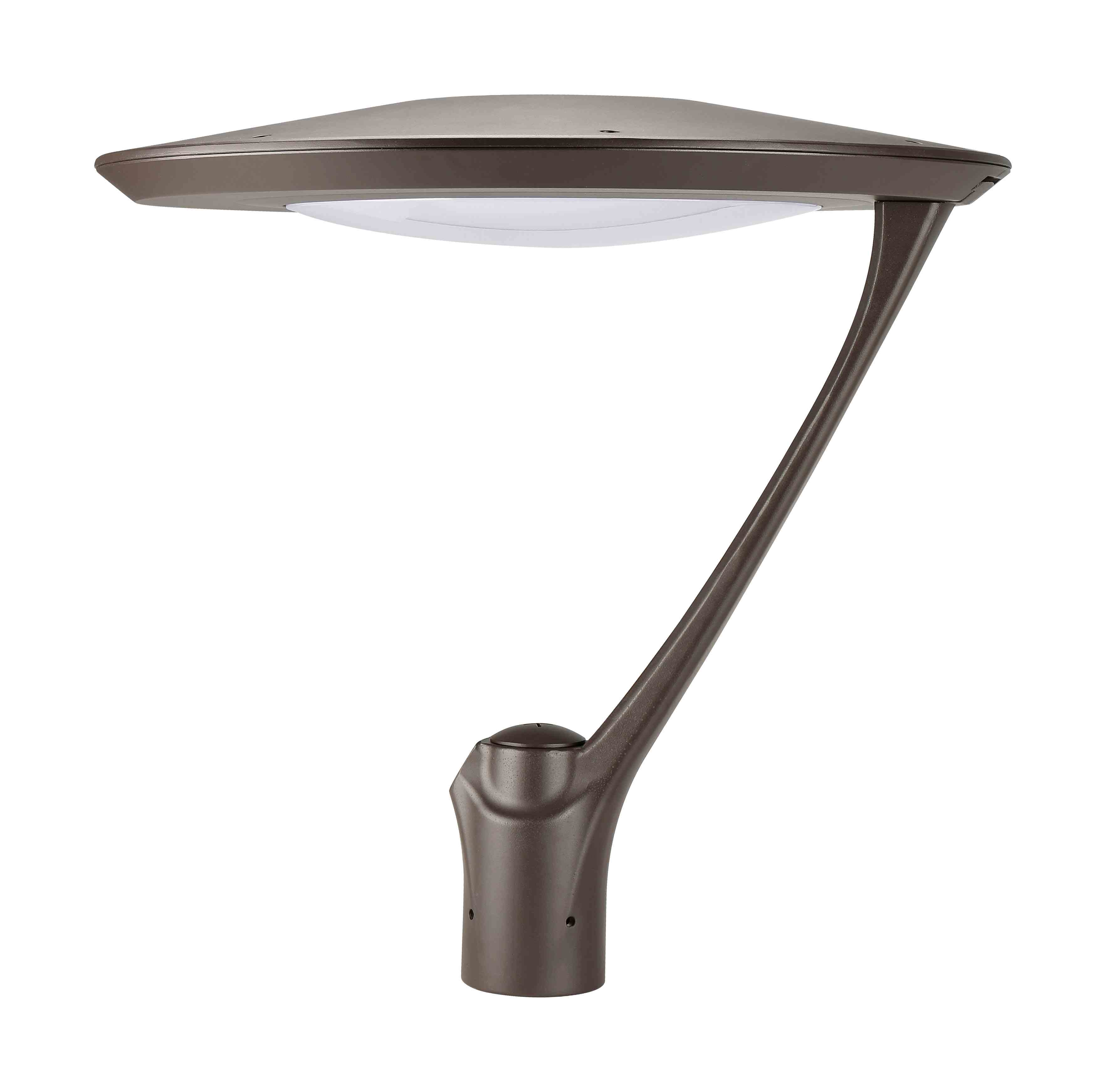 Symmetry-Series — single-cantilever LPTP4W variant with tapered swan-neck stem, side perspective. Shows the alternate mount style alongside the mainline V-yoke.