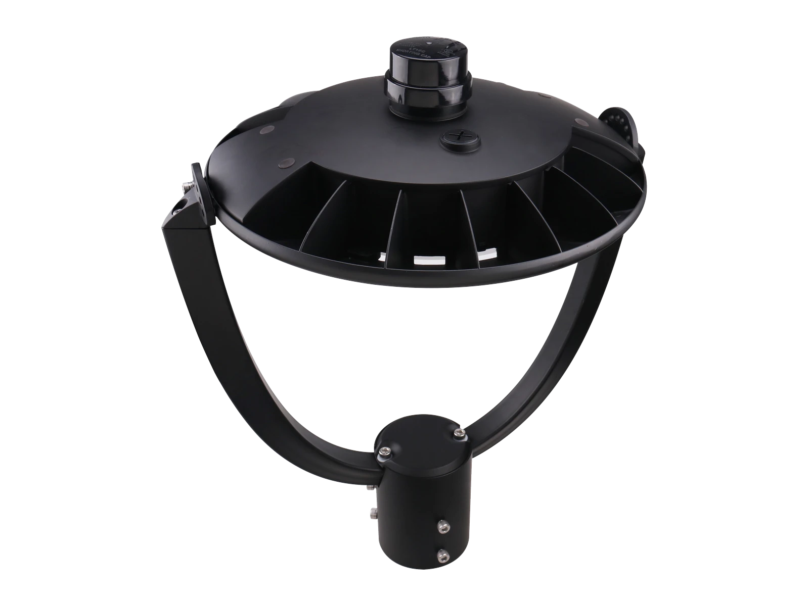 Unity-I — top-down view of frosted diffuser and Type-V 360° omni-directional optical aperture