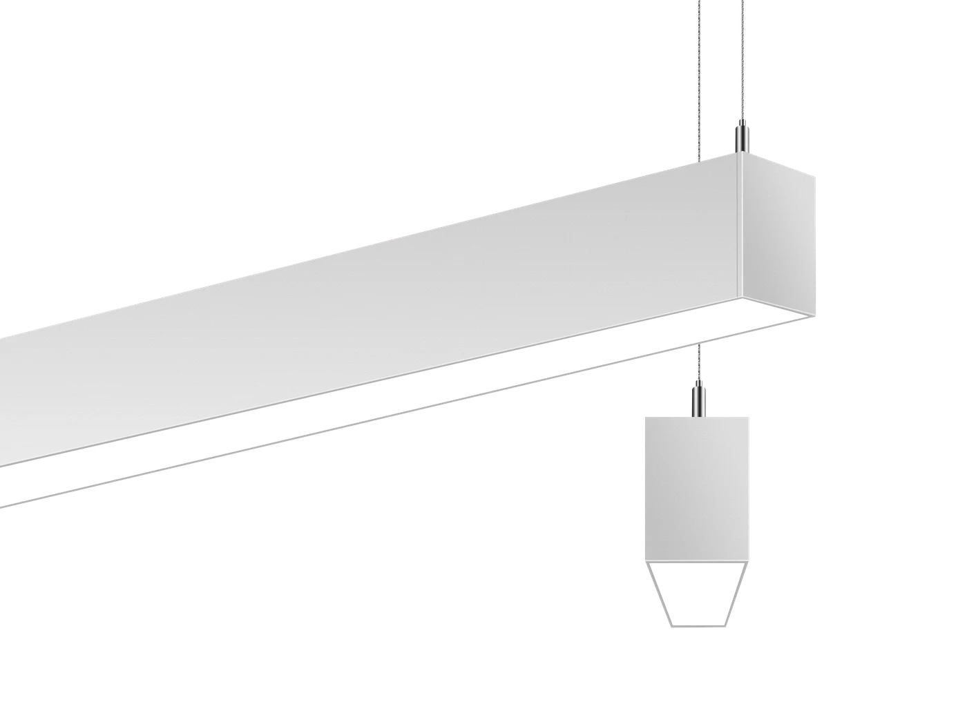 LUXA Luna · Pendant · Diffuser optic · suspended pendant with frosted face for soft general-lighting distribution