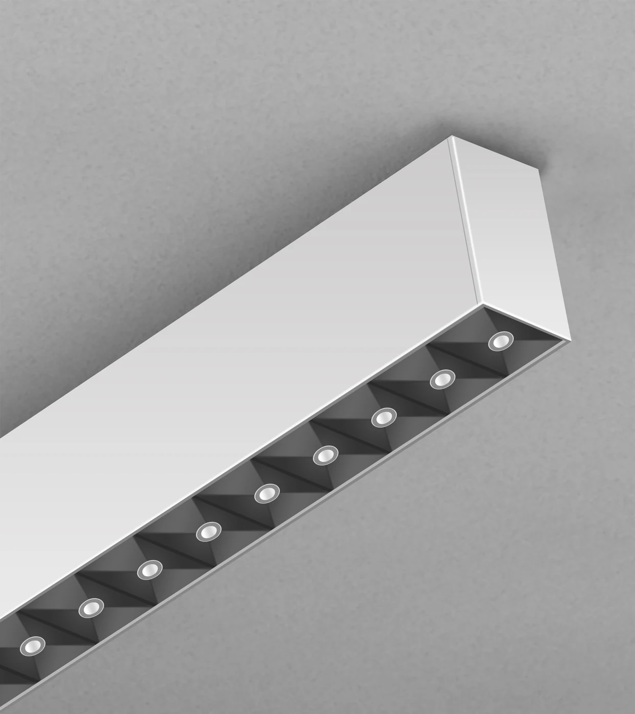 LUXA Luna · Surface · Micro Reflector optic · ceiling-surface-mount with faceted internal reflector