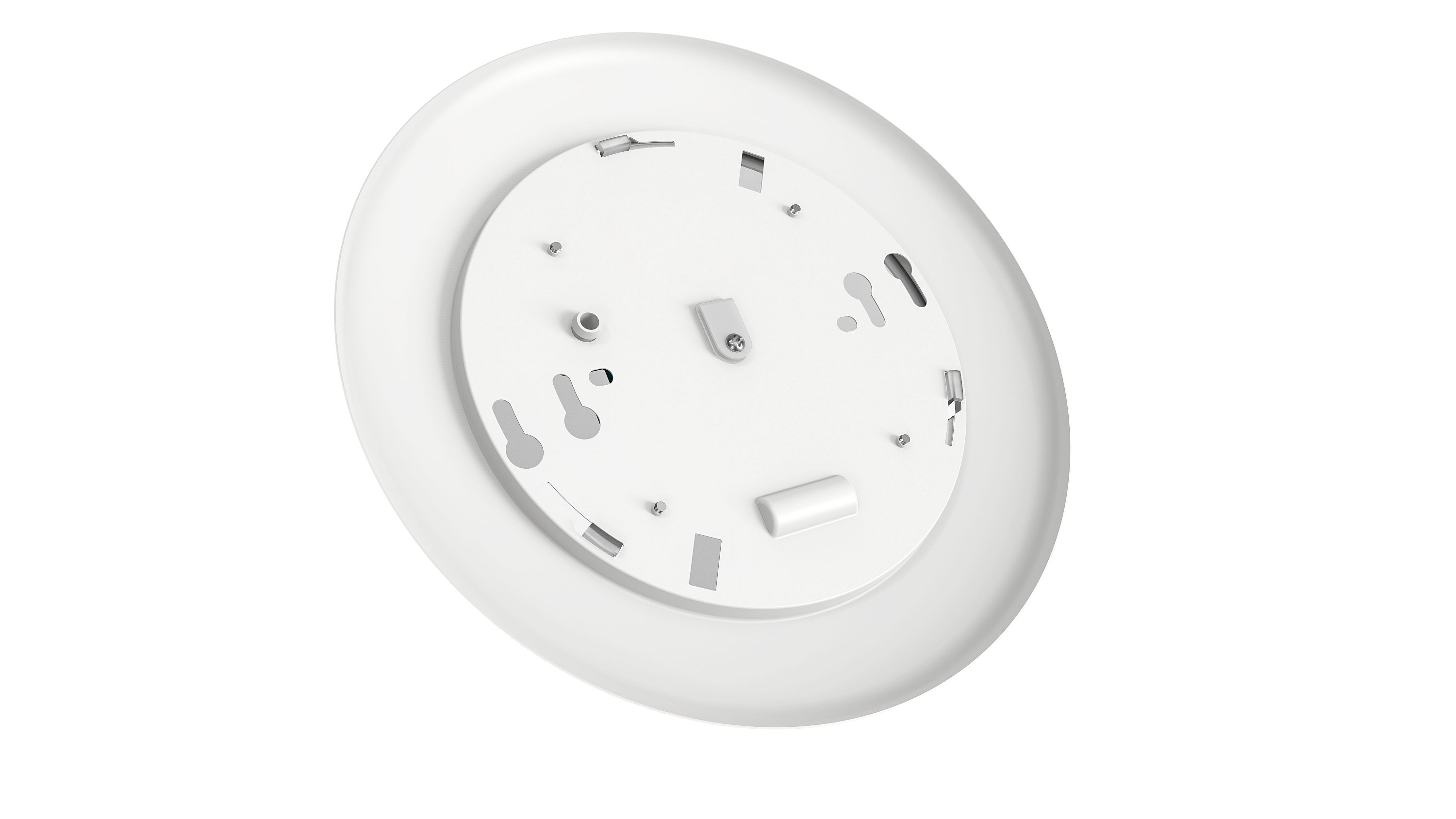 LSMT615-S5E eCrescent — 6″ in-context installation showing 120° even distribution from the back-lit PMMA lens, mounted to a standard 4″ junction box, ideal for multifamily corridors and entries