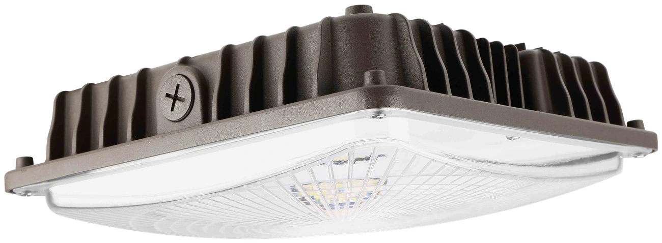 Pathfinder Series — 60W mid-range housing, side profile showing the canopy depth and the silicone-sealed wetⒶGUARD driver chamber