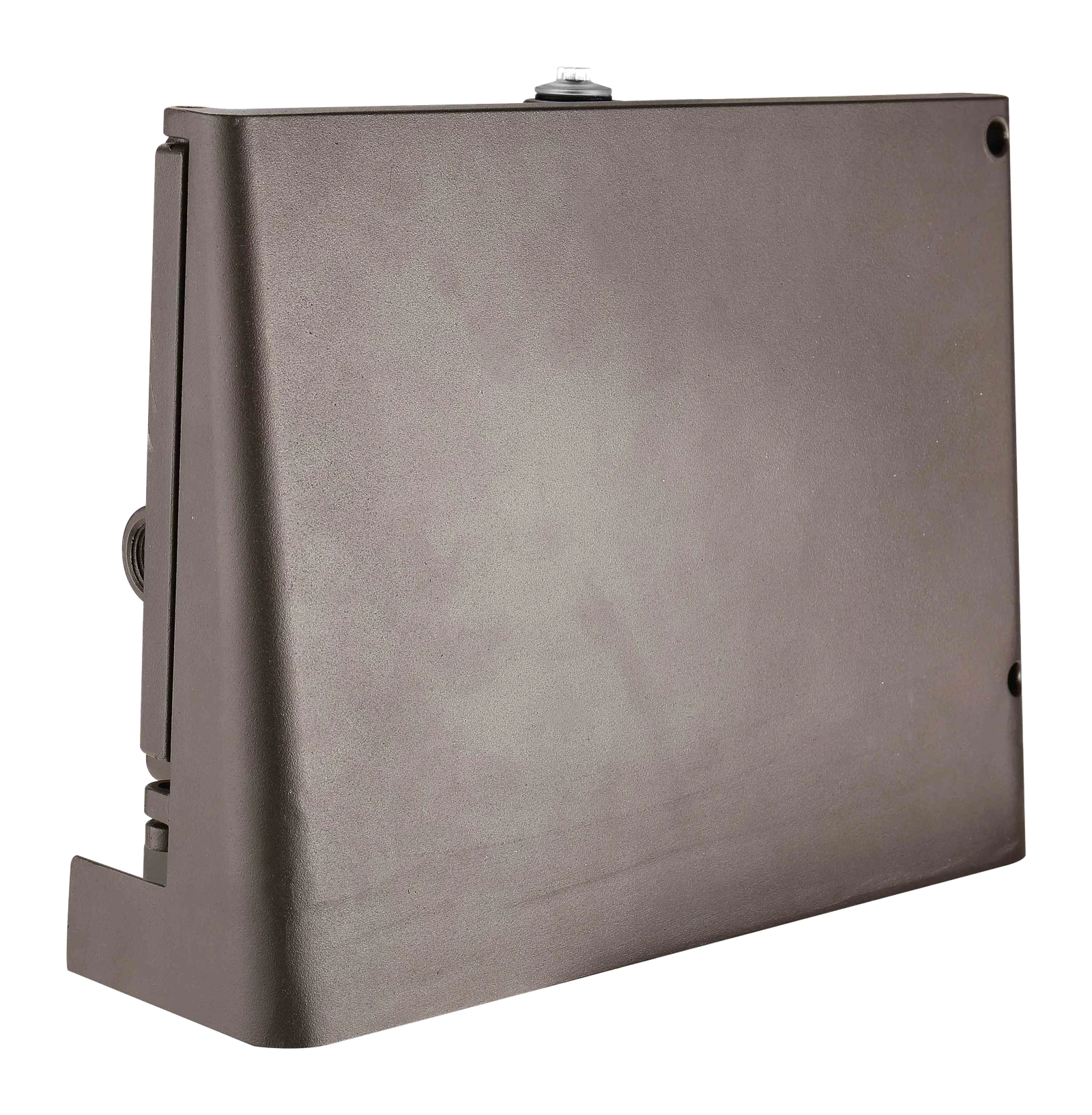 Archipelago Sentinel wall pack with WATTselect detail inset — 3-position DIP switch labeled 40W / 80W / 120W on the back panel