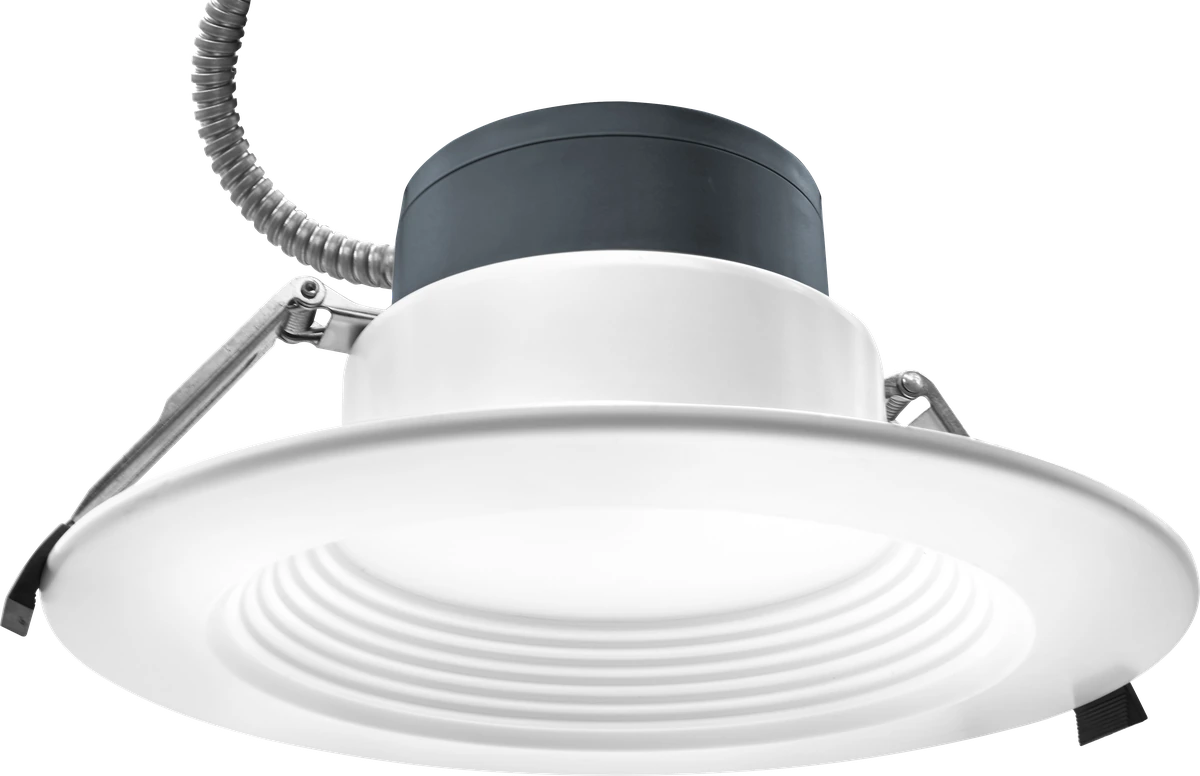 LCDL Solstice · 8-inch round aperture · larger lit-plane for taller ceilings