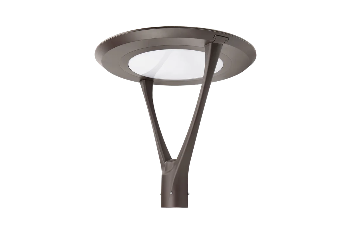 Symmetry LED post top, three-quarter view