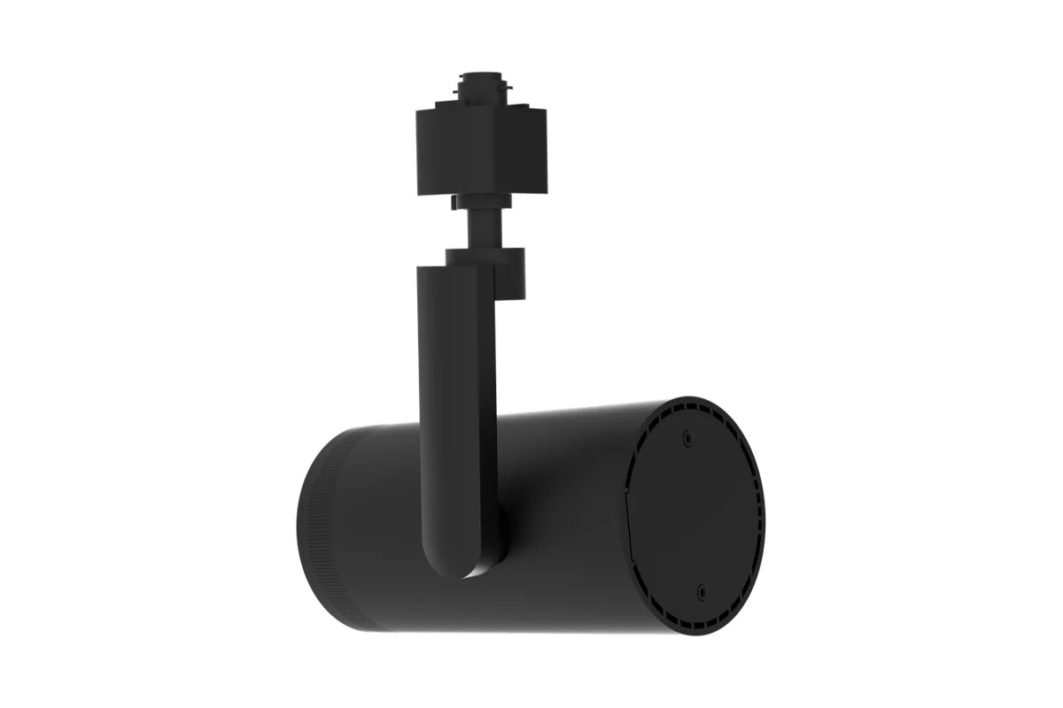 Trackstar LED track head in matte black, side view
