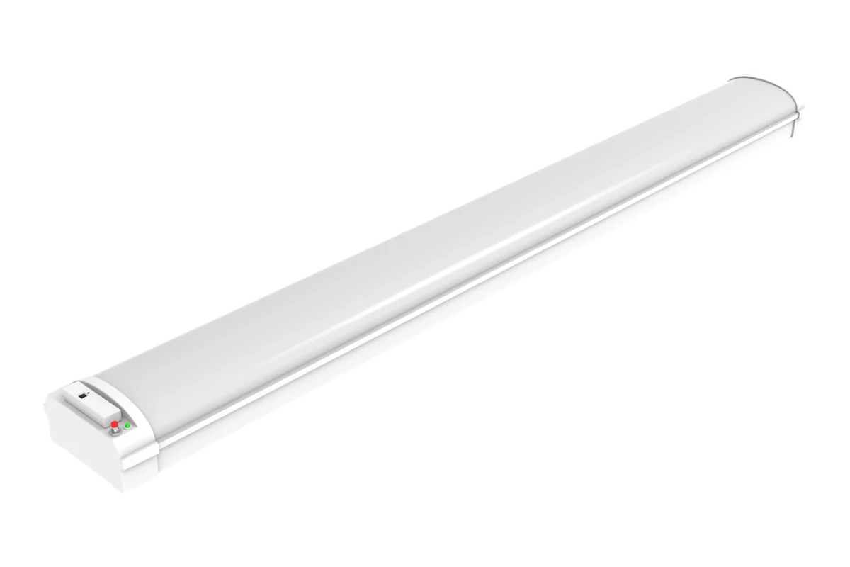 Waymark with a fixture sensor and the emergency test switch in the end cap